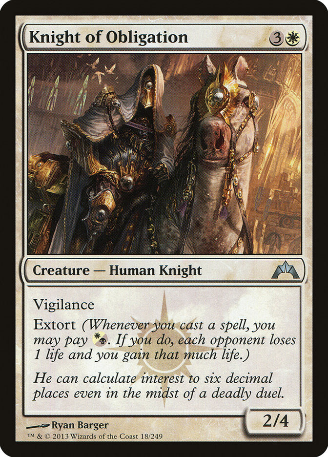 Knight of Obligation [Gatecrash] | Galactic Gamez