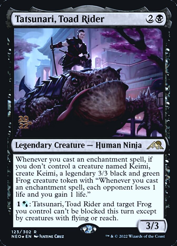 Tatsunari, Toad Rider [Kamigawa: Neon Dynasty Prerelease Promos] | Galactic Gamez