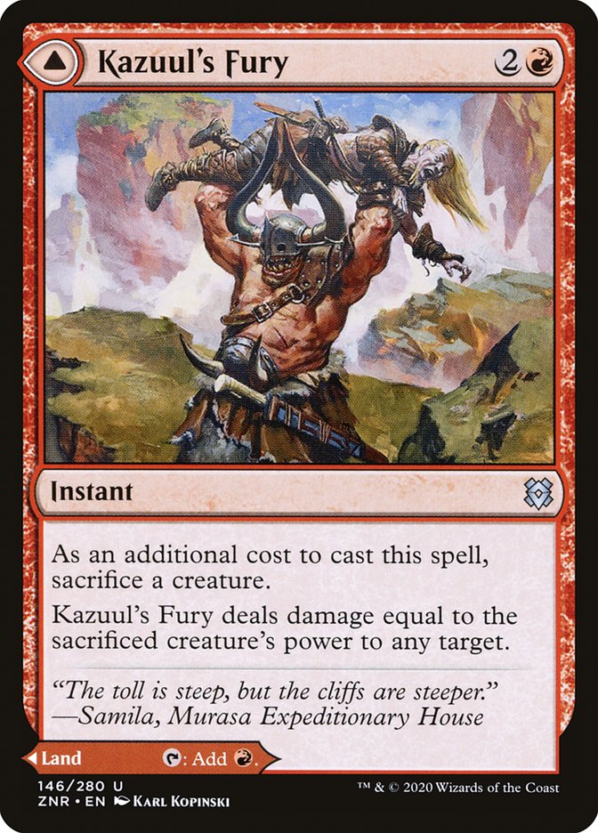 Kazuul's Fury // Kazuul's Cliffs [Zendikar Rising] | Galactic Gamez