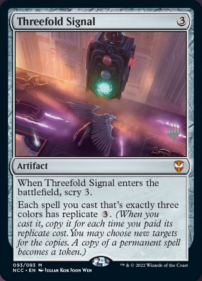 Threefold Signal (Promo Pack) [Streets of New Capenna Commander Promos] | Galactic Gamez