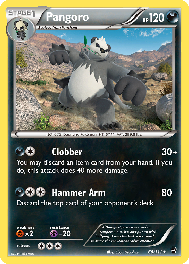 Pangoro (68/111) [XY: Furious Fists] | Galactic Gamez