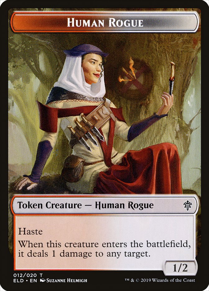 Human Rogue [Throne of Eldraine Tokens] | Galactic Gamez