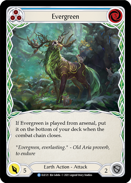 Evergreen (Blue) [ELE121] (Tales of Aria)  1st Edition Rainbow Foil | Galactic Gamez