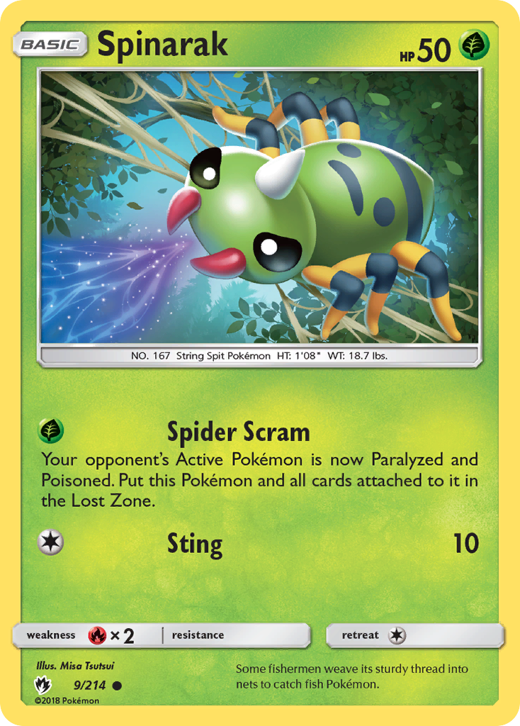 Spinarak (9/214) [Sun & Moon: Lost Thunder] | Galactic Gamez