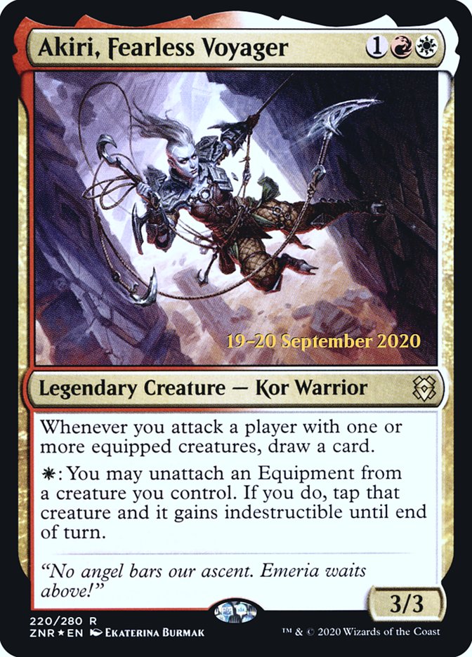 Akiri, Fearless Voyager  [Zendikar Rising Prerelease Promos] | Galactic Gamez