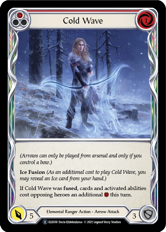 Cold Wave (Red) [U-ELE038] Unlimited Rainbow Foil | Galactic Gamez