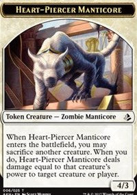 Heart-Piercer Manticore // Warrior Token [Amonkhet Tokens] | Galactic Gamez