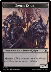 Zombie Knight // Human (6) Double-Sided Token [March of the Machine Commander Tokens] | Galactic Gamez