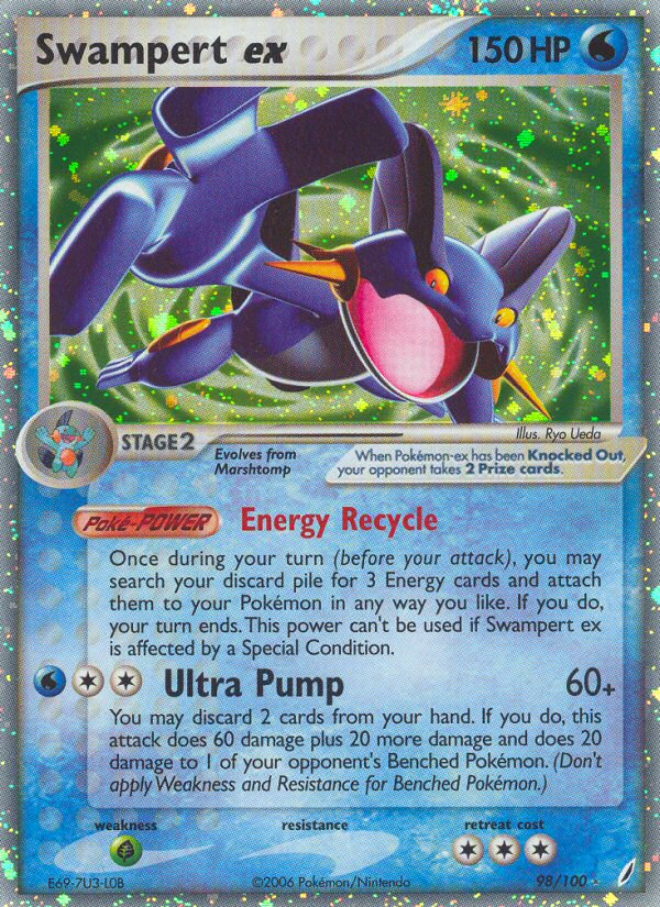 Swampert ex (98/100) [EX: Crystal Guardians] | Galactic Gamez