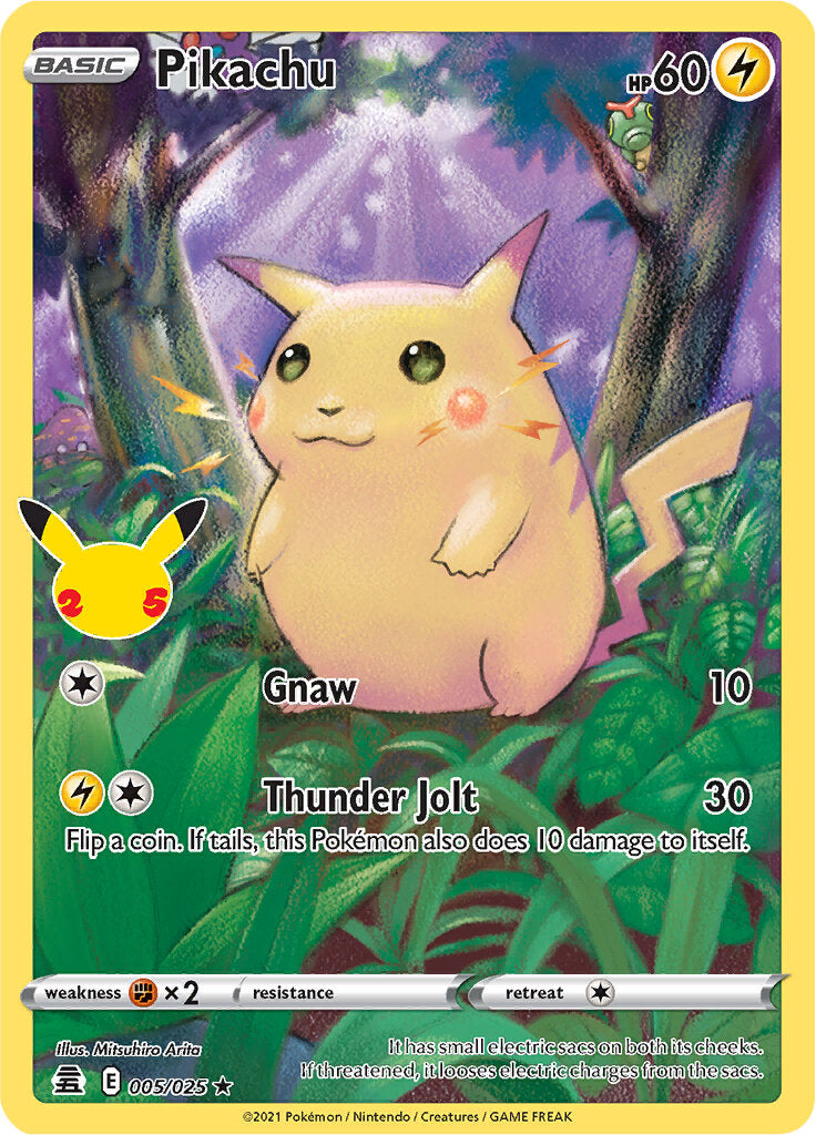 Pikachu (005/025) [Celebrations: 25th Anniversary] | Galactic Gamez