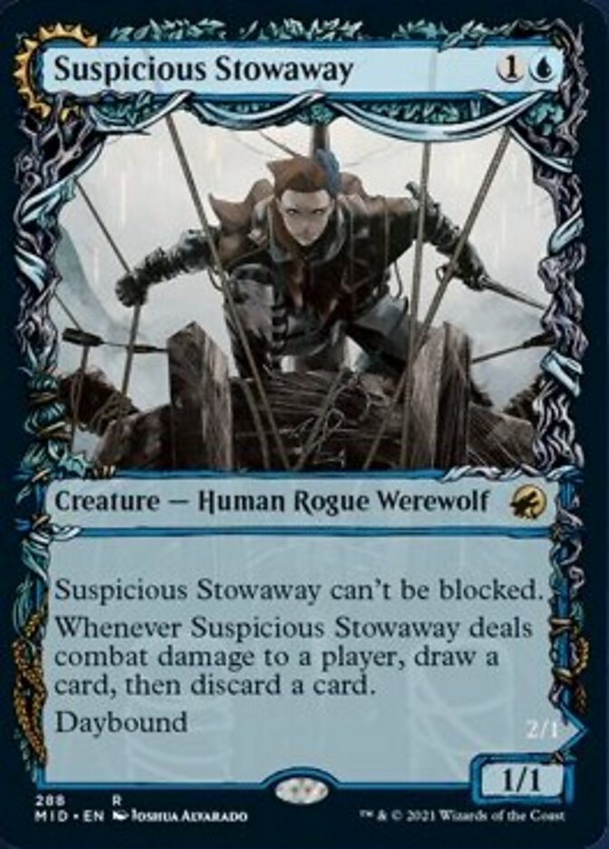 Suspicious Stowaway // Seafaring Werewolf (Showcase Equinox) [Innistrad: Midnight Hunt] | Galactic Gamez