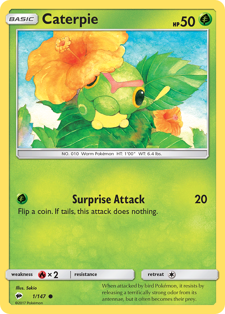 Caterpie (1/147) [Sun & Moon: Burning Shadows] | Galactic Gamez