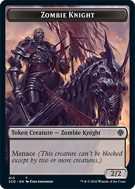 Zombie // Zombie Knight Double-Sided Token [Starter Commander Decks] | Galactic Gamez