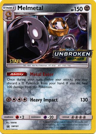 Melmetal (SM181) (Staff Prerelease Promo) [Sun & Moon: Black Star Promos] | Galactic Gamez