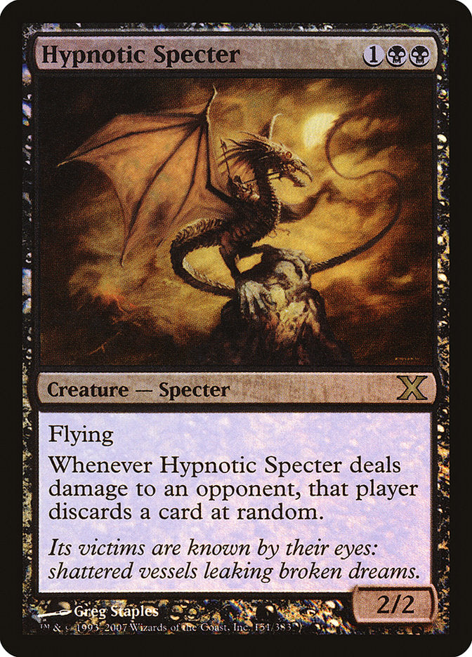 Hypnotic Specter (Premium Foil) [Tenth Edition] | Galactic Gamez
