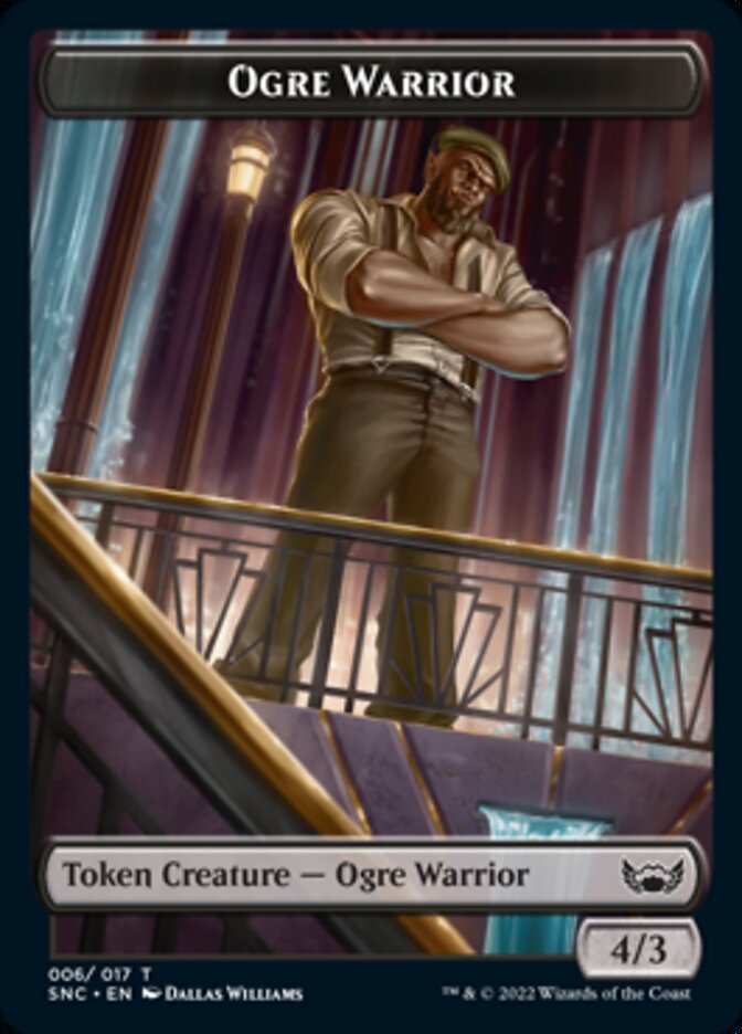 Ogre Warrior // Wizard Double-sided Token [Streets of New Capenna Tokens] | Galactic Gamez