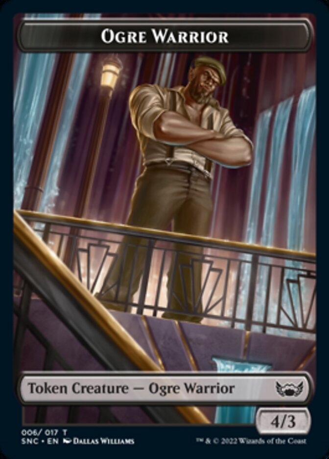 Treasure (014) // Ogre Warrior Double-sided Token [Streets of New Capenna Tokens] | Galactic Gamez