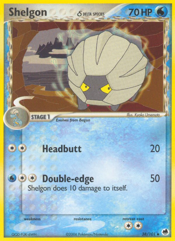 Shelgon (38/101) (Delta Species) [EX: Dragon Frontiers] | Galactic Gamez