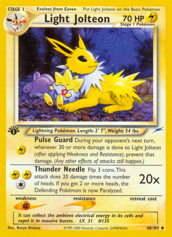 Light Jolteon (48/105) [Neo Destiny 1st Edition] | Galactic Gamez