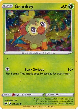 Grookey (010/202) (Cosmos Holo) [Sword & Shield: Base Set] | Galactic Gamez