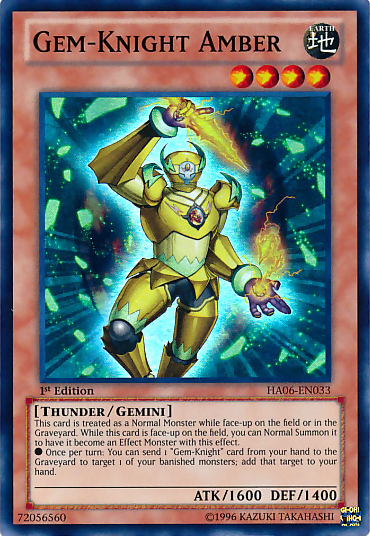 Gem-Knight Amber [HA06-EN033] Super Rare | Galactic Gamez