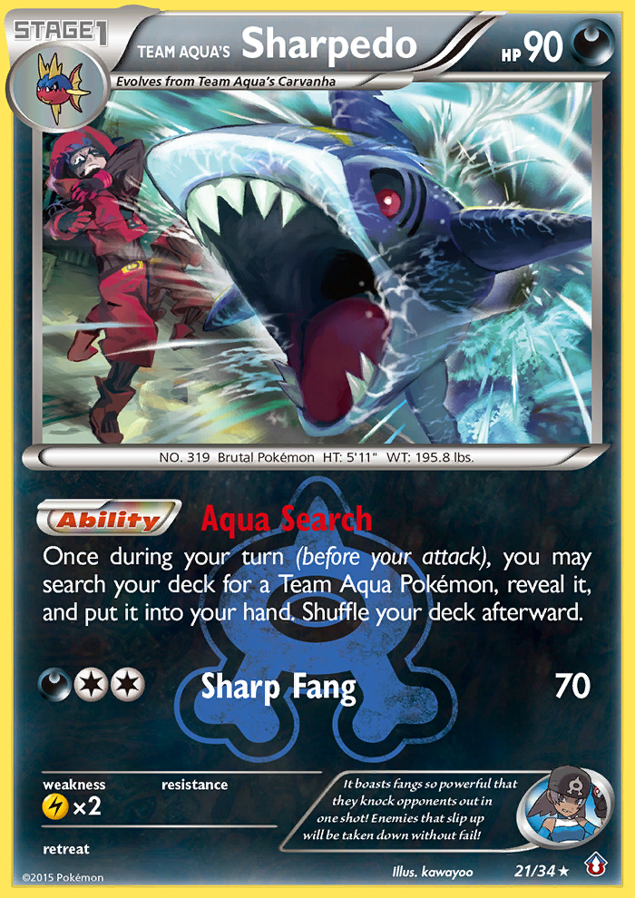 Team Aqua's Sharpedo (21/34) [XY: Double Crisis] | Galactic Gamez