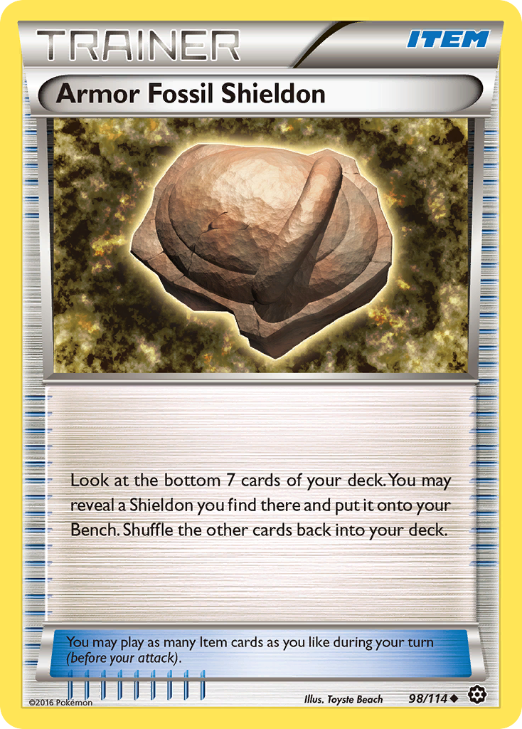 Armor Fossil Shieldon (98/114) [XY: Steam Siege] | Galactic Gamez