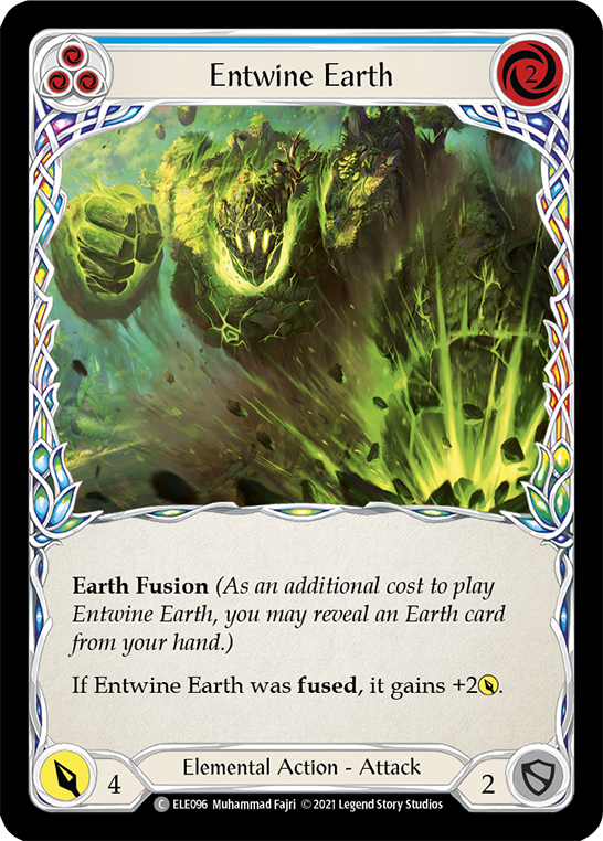 Entwine Earth (Blue) [ELE096] (Tales of Aria)  1st Edition Rainbow Foil | Galactic Gamez