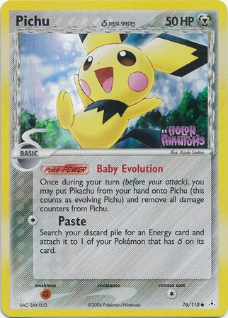 Pichu (76/110) (Delta Species) (Stamped) [EX: Holon Phantoms] | Galactic Gamez