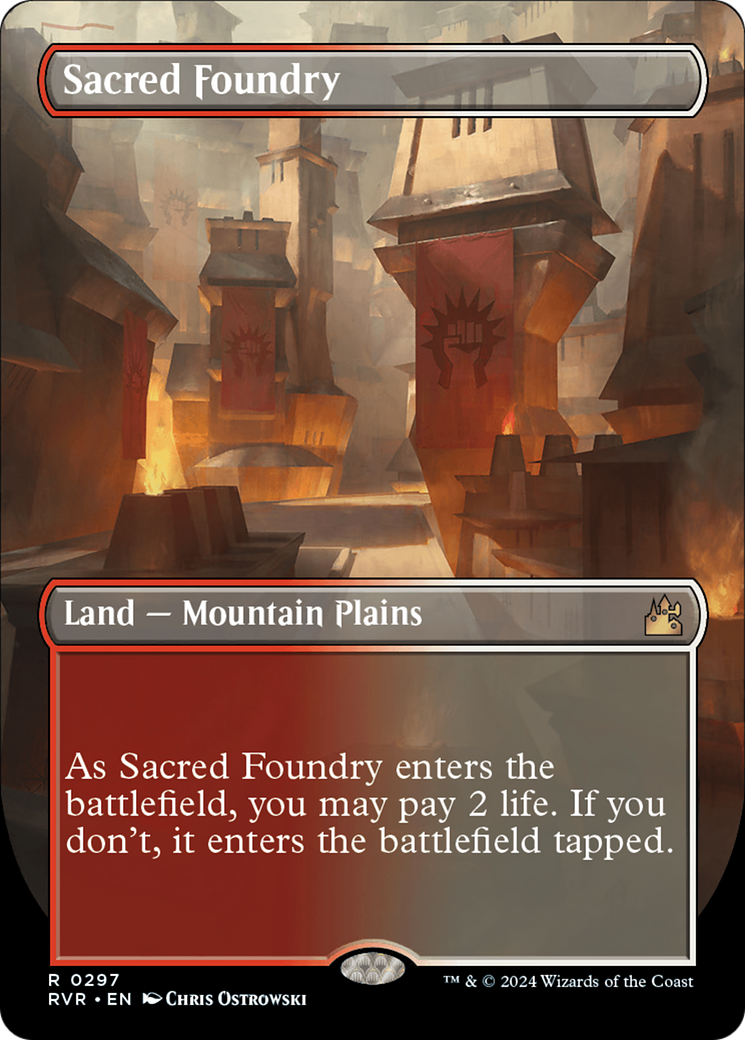 Sacred Foundry (Borderless) [Ravnica Remastered] | Galactic Gamez