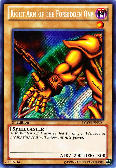 Right Arm of the Forbidden One [LCYW-EN304] Secret Rare | Galactic Gamez