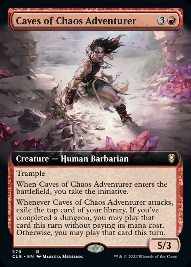 Caves of Chaos Adventurer (Extended Art) [Commander Legends: Battle for Baldur's Gate] | Galactic Gamez