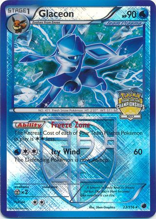 Glaceon (23/116) (City Championship Promo) [Black & White: Plasma Freeze] | Galactic Gamez