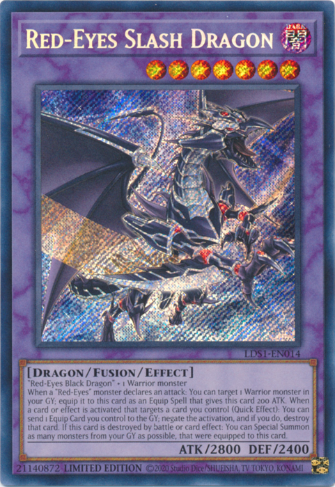 Red-Eyes Slash Dragon [LDS1-EN014] Secret Rare | Galactic Gamez