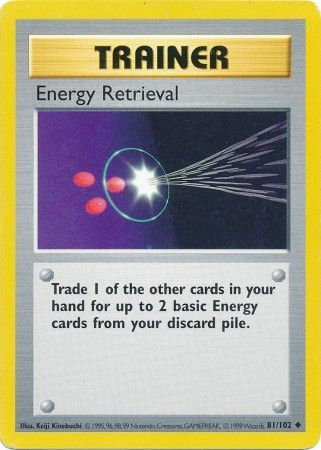 Energy Retrieval (81/102) [Base Set Shadowless Unlimited] | Galactic Gamez