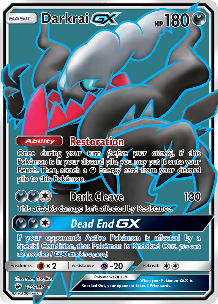 Darkrai GX (139/147) [Sun & Moon: Burning Shadows] | Galactic Gamez