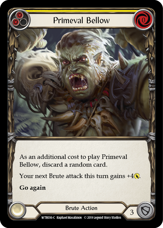 Primeval Bellow (Yellow) [WTR036-C] Alpha Print Normal | Galactic Gamez