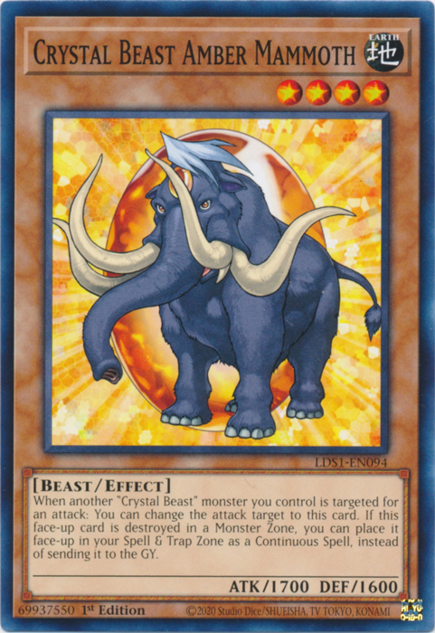 Crystal Beast Amber Mammoth [LDS1-EN094] Common | Galactic Gamez