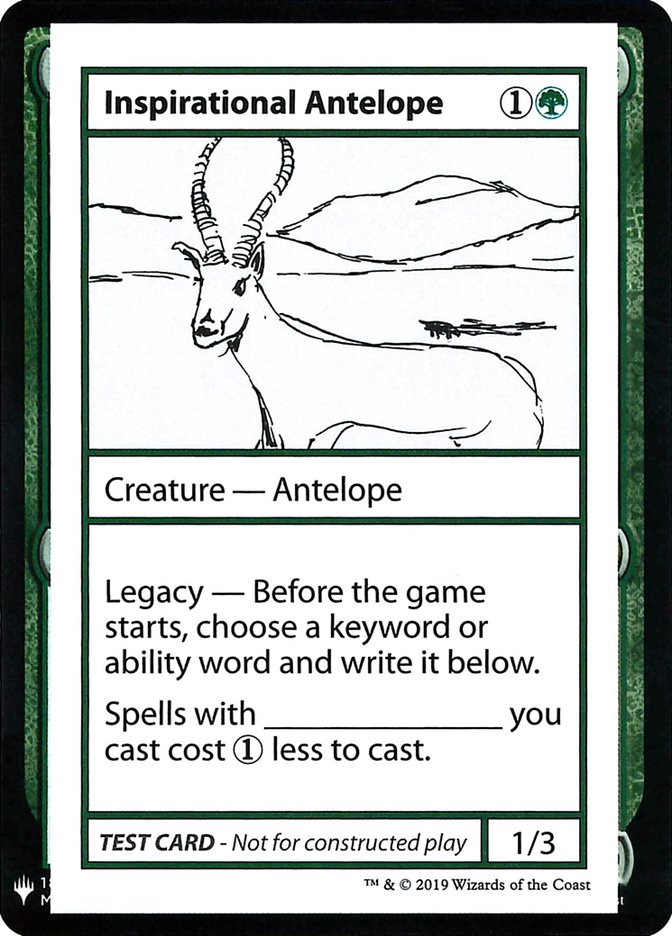 Inspirational Antelope [Mystery Booster Playtest Cards] | Galactic Gamez
