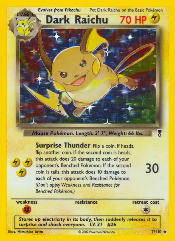 Dark Raichu (7/110) (WotC) (Theme Deck Exclusive) [Legendary Collection] | Galactic Gamez