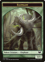 Elephant // Saproling Double-Sided Token [Commander 2015 Tokens] | Galactic Gamez