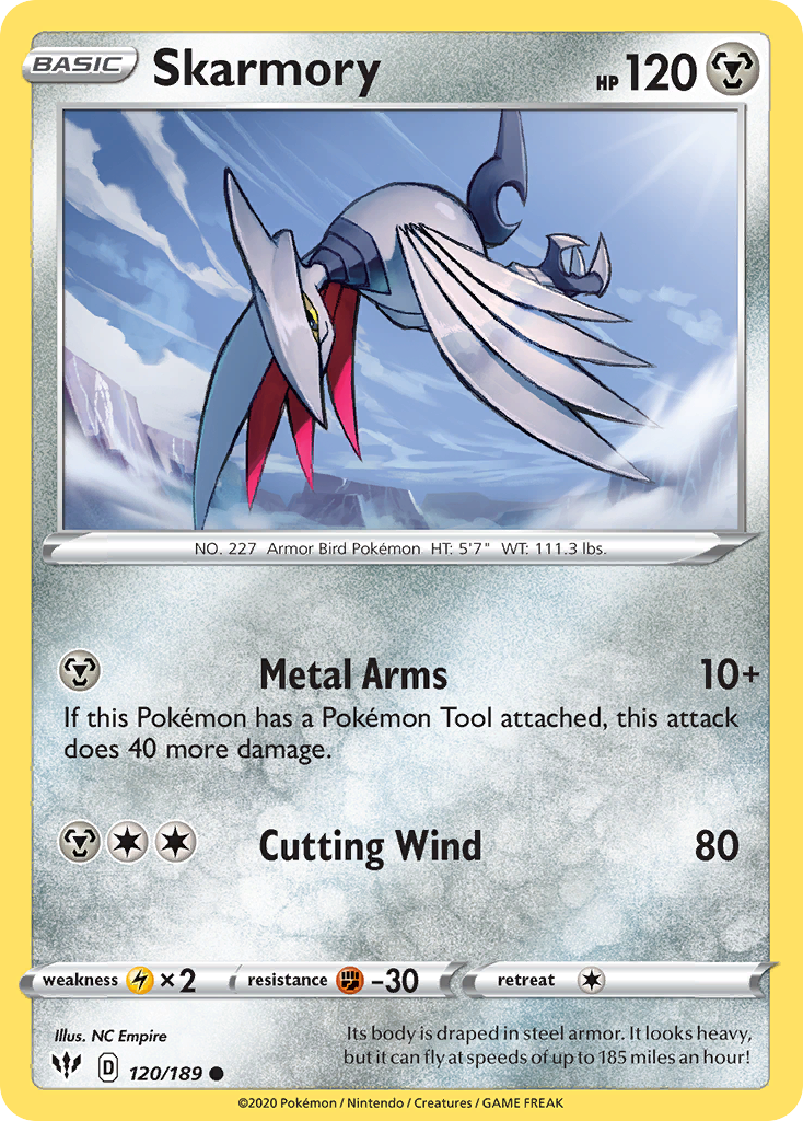 Skarmory (120/189) [Sword & Shield: Darkness Ablaze] | Galactic Gamez