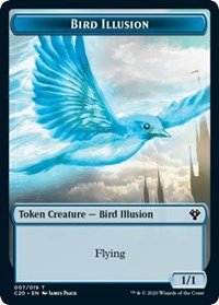 Bird Illusion // Beast (011) Double-sided Token [Commander 2020 Tokens] | Galactic Gamez