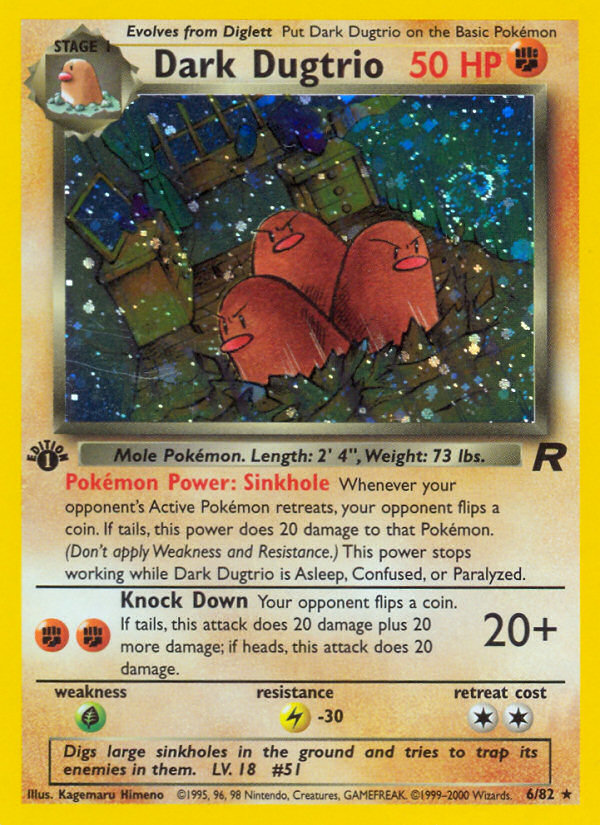 Dark Dugtrio (6/82) [Team Rocket 1st Edition] | Galactic Gamez