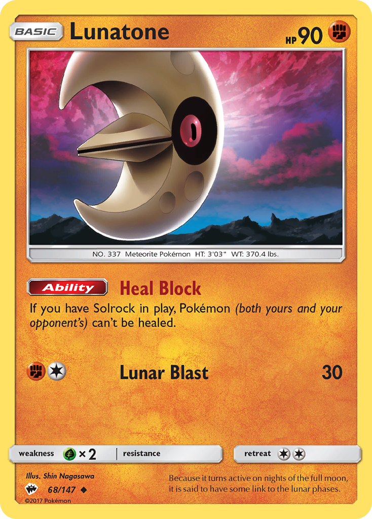 Lunatone (68/147) [Sun & Moon: Burning Shadows] | Galactic Gamez