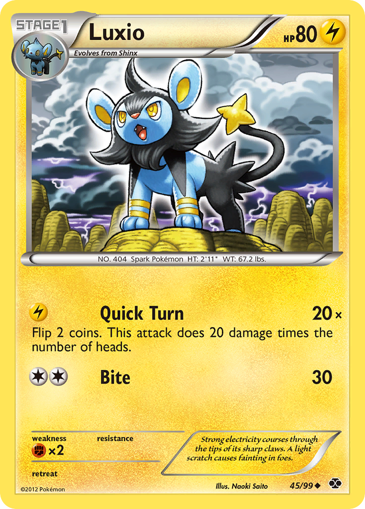 Luxio (45/99) [Black & White: Next Destinies] | Galactic Gamez