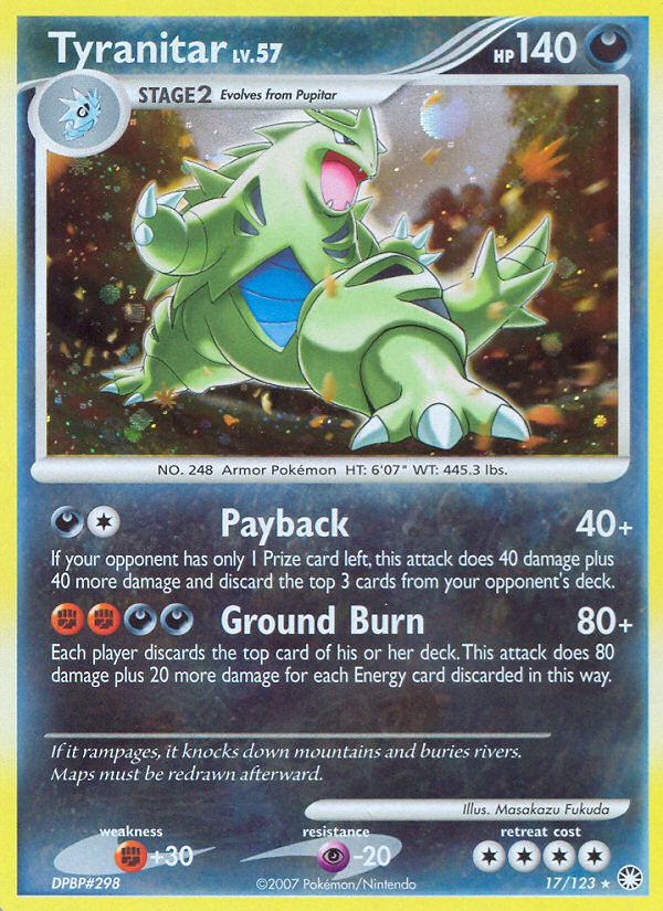 Tyranitar (17/123) [Diamond & Pearl: Mysterious Treasures] | Galactic Gamez