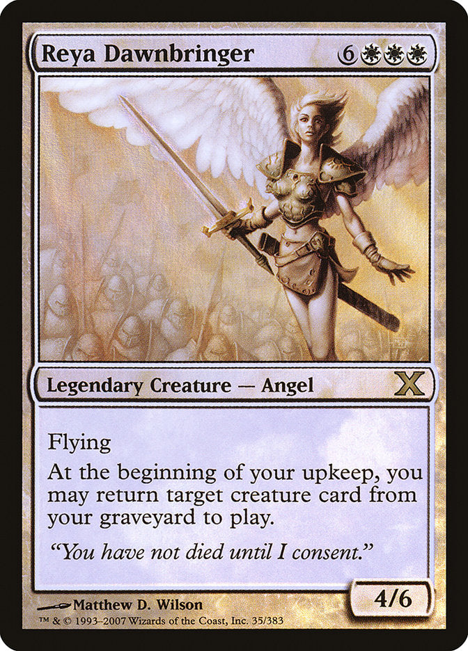 Reya Dawnbringer (Premium Foil) [Tenth Edition] | Galactic Gamez