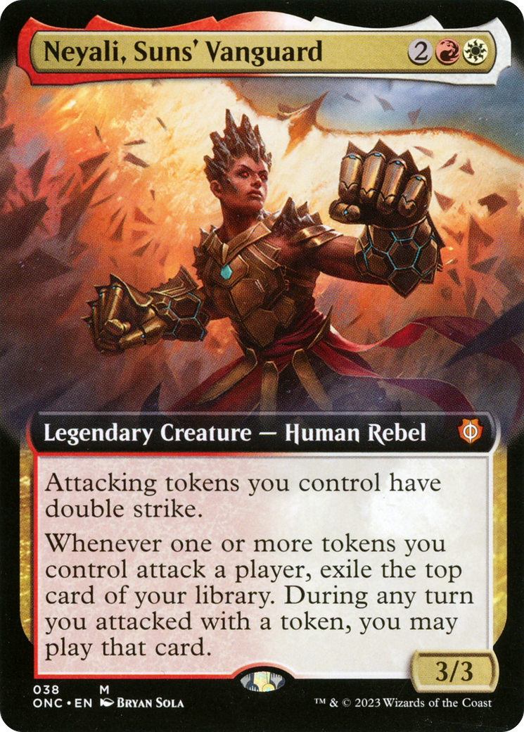 Neyali, Suns' Vanguard (Extended Art) [Phyrexia: All Will Be One Commander] | Galactic Gamez