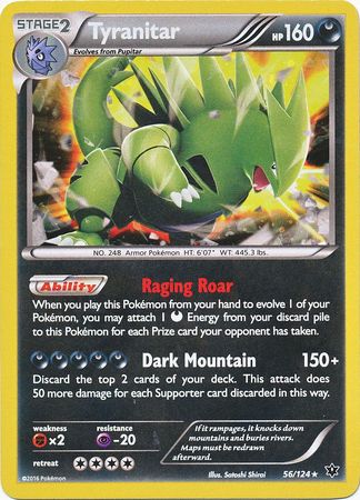 Tyranitar (56/124) (Cosmos Holo) [XY: Fates Collide] | Galactic Gamez